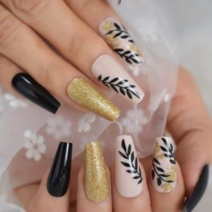 Glitter Aesthetic Press on Nails glue on nails